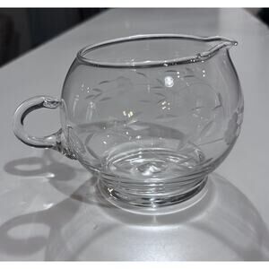Princess House Heritage Crystal Etched Creamer 3.5" Exclusive